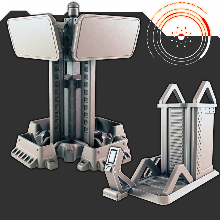 D Printable Sci Fi Scenery Screen Array And Grav Lift Support Free