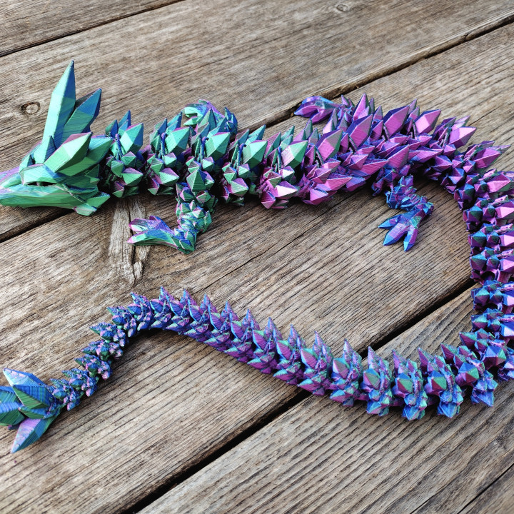 3D Print Of CRYSTAL DRAGON By Chemicaljelly