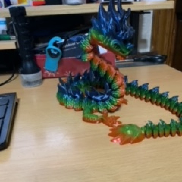 D Print Of Flexi Print In Place Imperial Dragon By Raneely