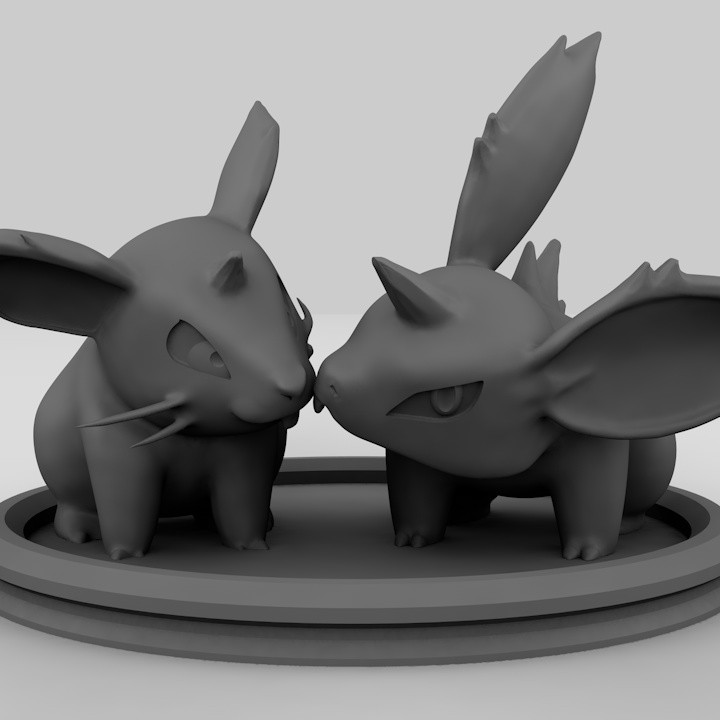 3D Printable Pokémon Nidoran M F HD by Sentinel HM