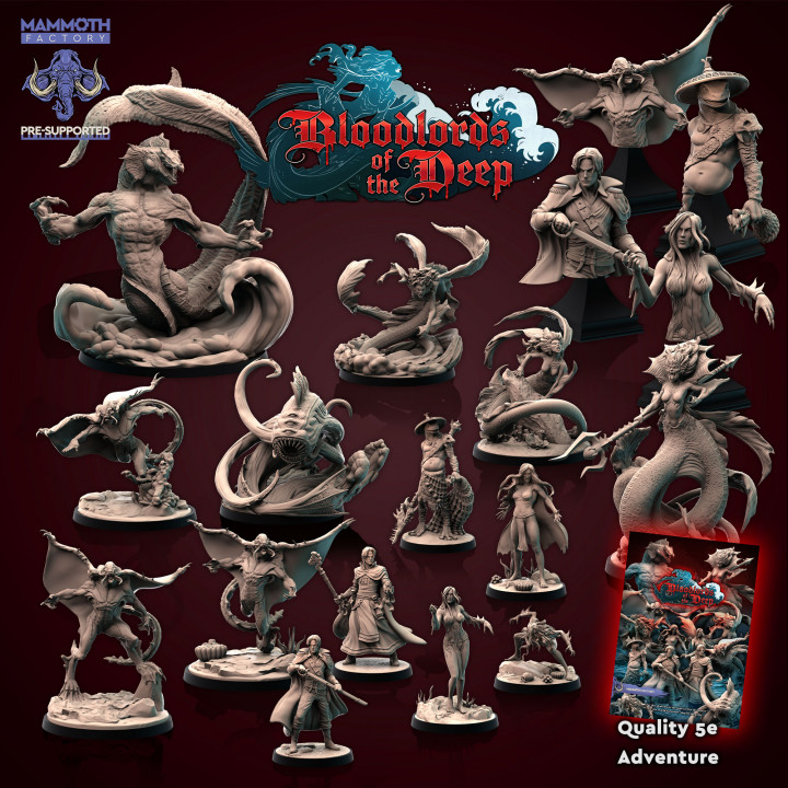 D Printable Bloodlords Of The Deep Collection Mammoth Chronicles