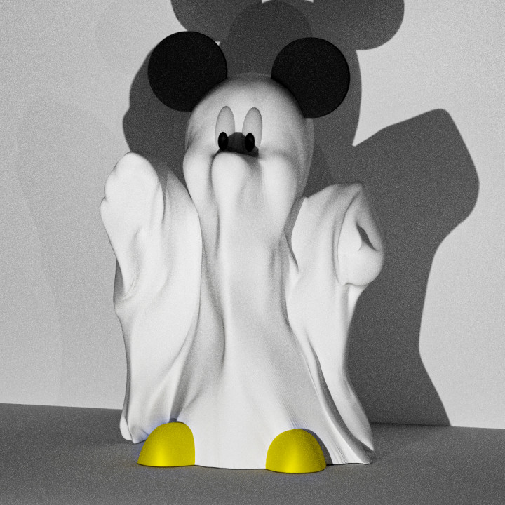 D Printable Mickey Mouse Ghost By Bronze Art