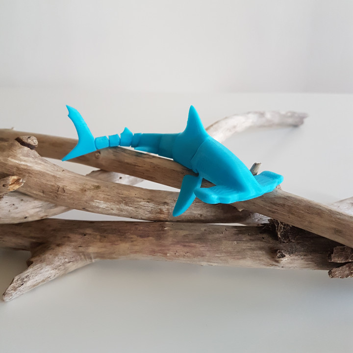 3D Printable Hammerhead Shark Flexi By Boby Green Creations