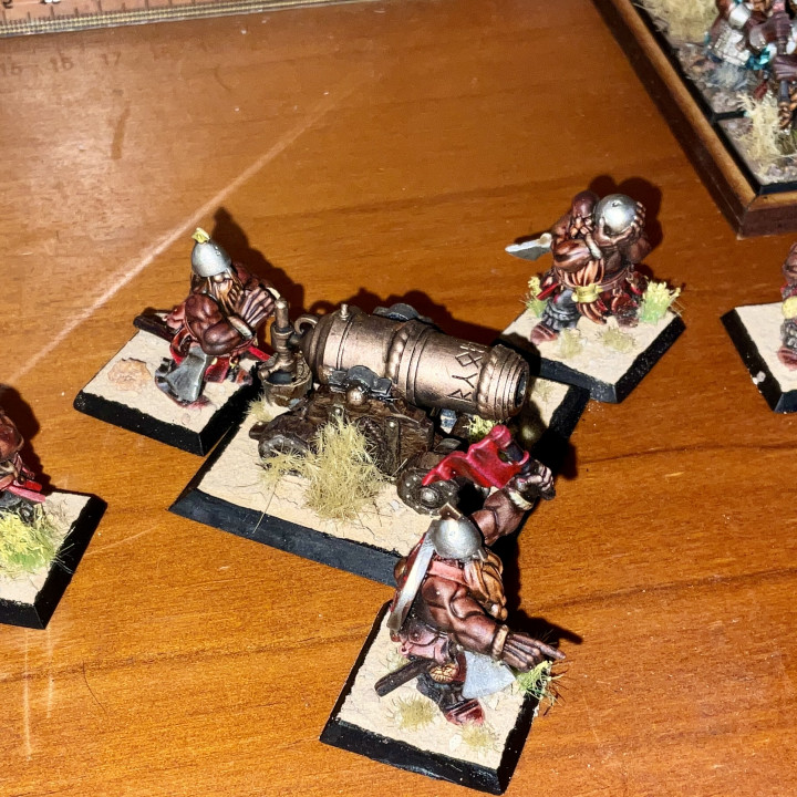 D Print Of Dwarf Artillery Set Highlands Miniatures By Kelvindewaele