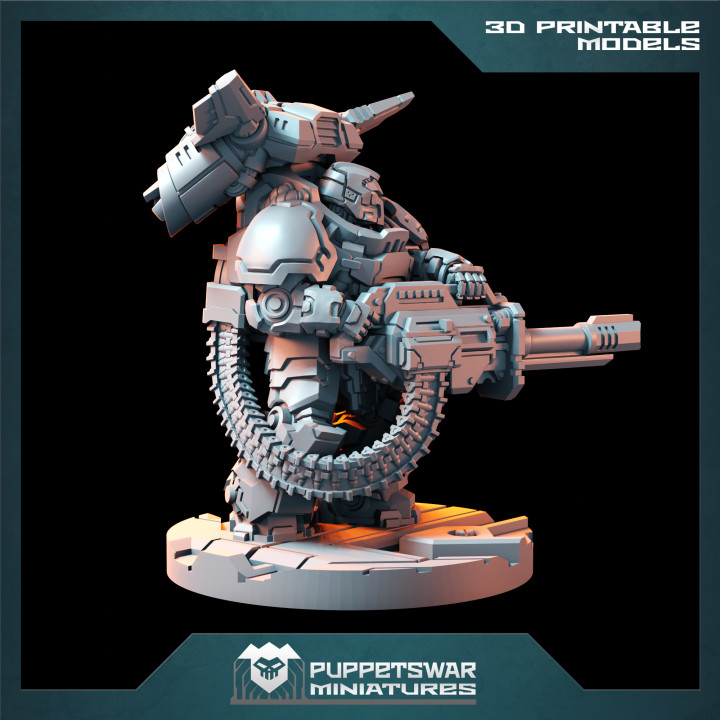 D Printable Heavy Gunners Set B By Puppetswar Miniatures