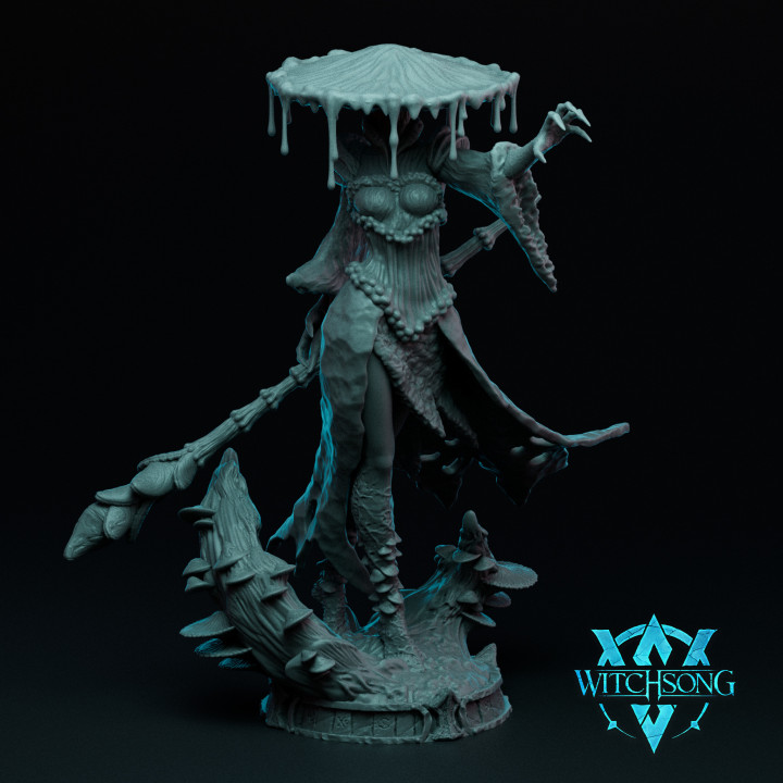 D Printable The Fungal Queen Presides Confronts By Witchsong Miniatures