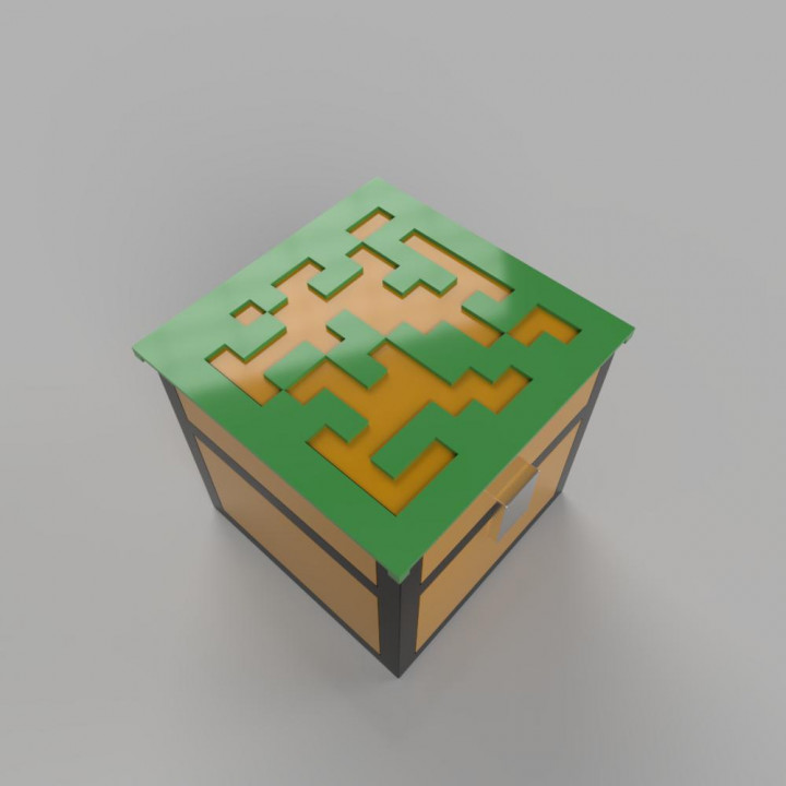 3D Printable COFRE MINECRAFT PARA GUARDAR PILAS Y TARJETAS By MARCOS