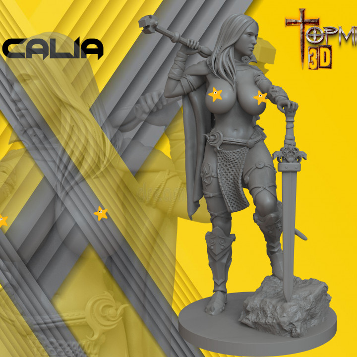 D Printable Guerreras T Nude Warrior For Tabletop Rpg Games By