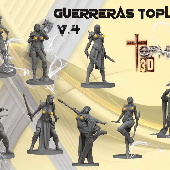 D Printable Guerreras T Nude Warrior For Tabletop Rpg Games By