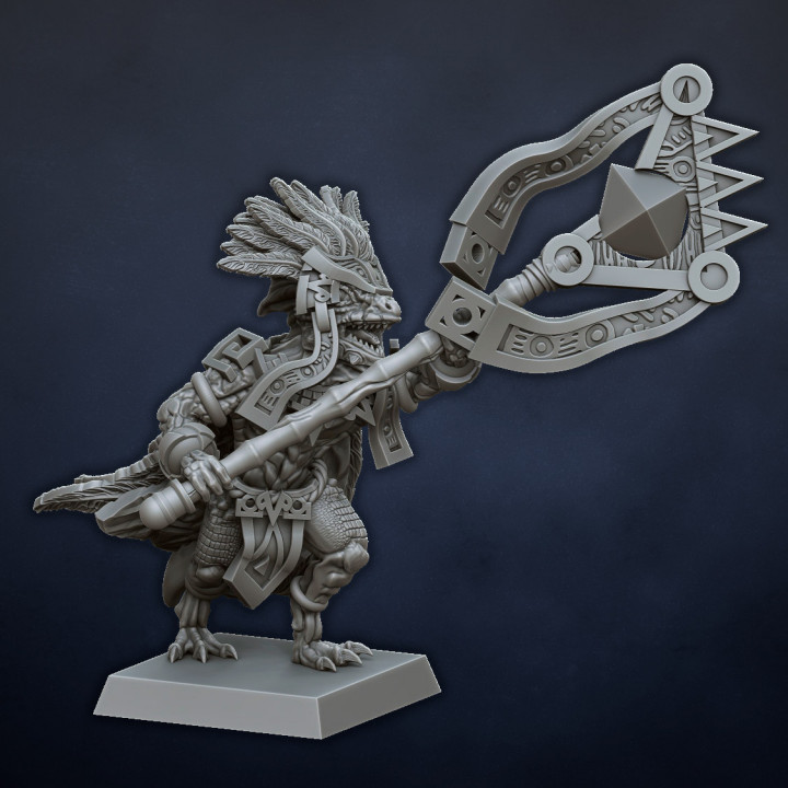 3D Printable Skink Priest By Dragon S Lake Miniaturas