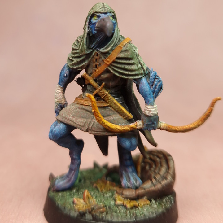 D Print Of Dnd Heroes Kenku Ranger Male Pre Supported By Unrealbe