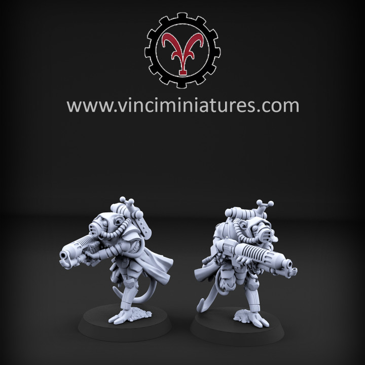 D Printable Dark Future Tech Rats Set By Vinciminiatures