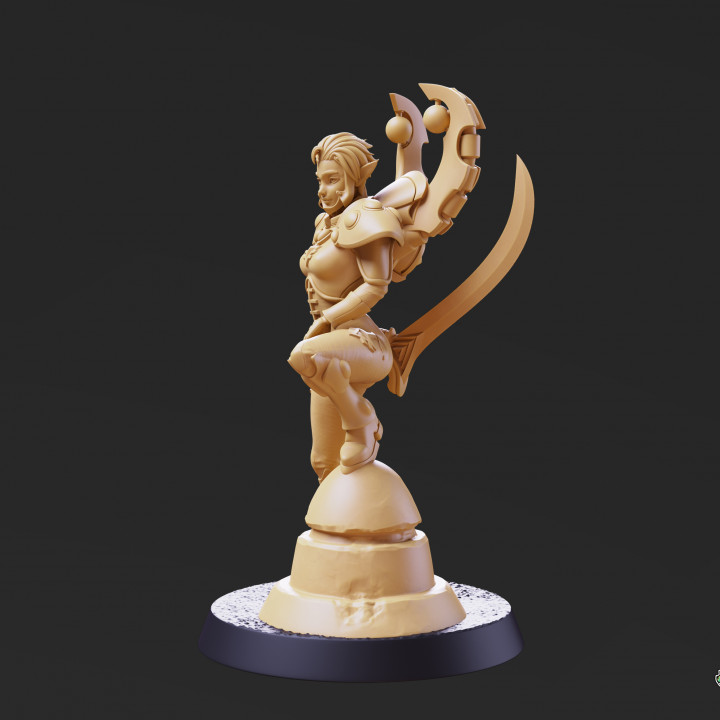 3D Printable Space Elf Warmancer Vol 2 Pose 2 Pinups By PSMiniatures