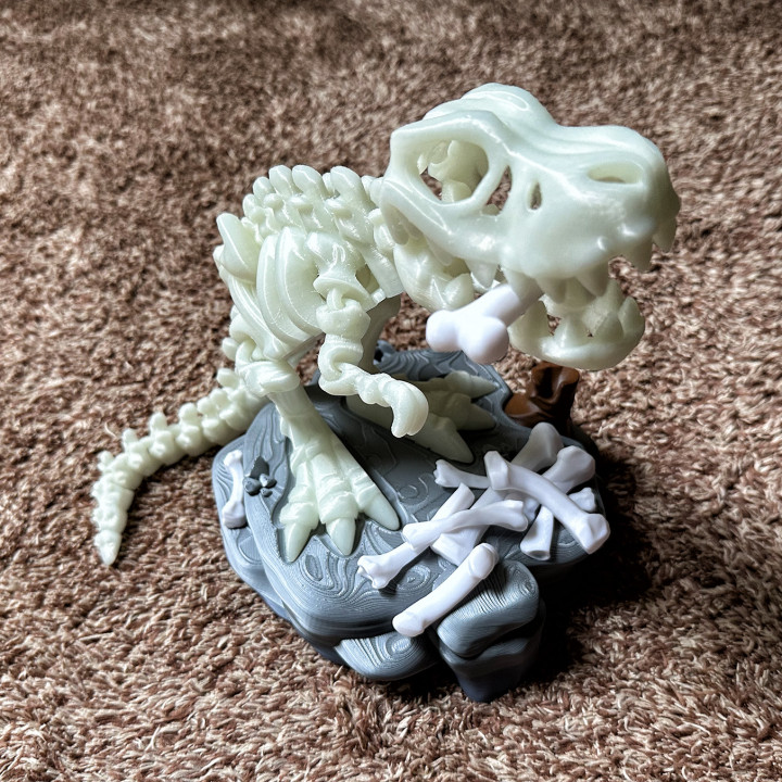 3D Print Of Public Release Flexi Factory Skeleton T Rex By Domino6713