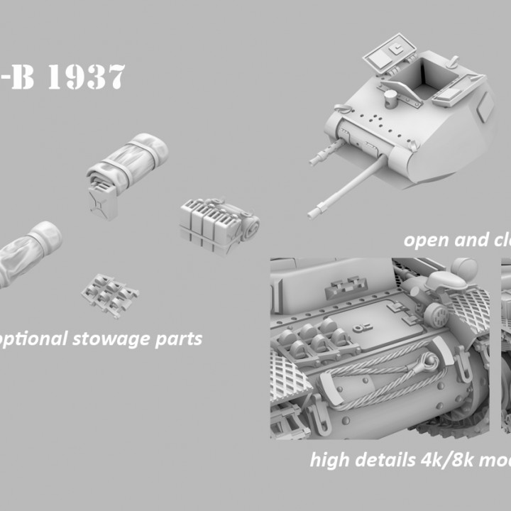 3D Printable Panzer II B 1937 Great Historical Accuracy And Optional