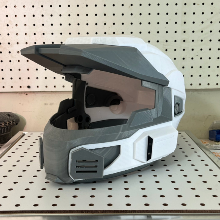 3D Printable Mjolnir MkV Helmet Halo By Aguilar Workshop