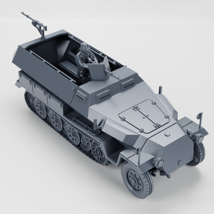 3D Printable Half Track Sd Kfz 251 1 Ausf A Crewmen Germany WW2 By