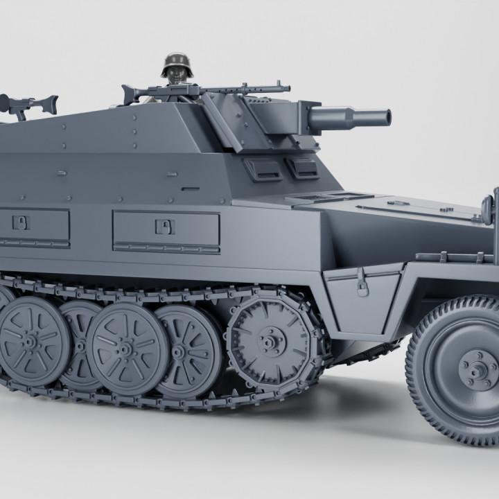 D Printable Half Track Sd Kfz Leichte Sch Tzenpanzerwagen Cm