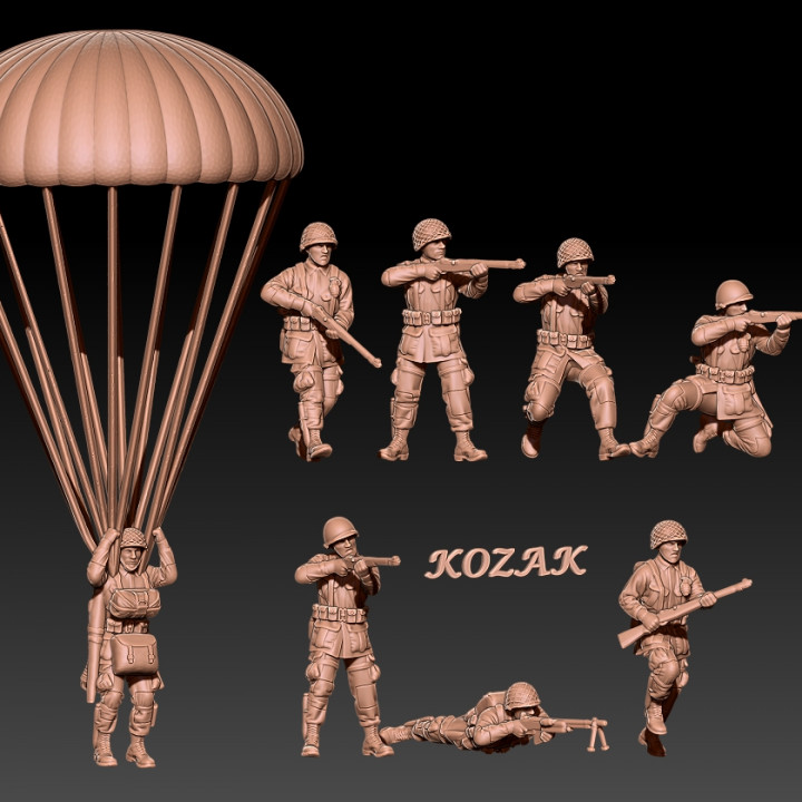 D Printable Ww Us Paratroopers Set By Kozak Miniatures