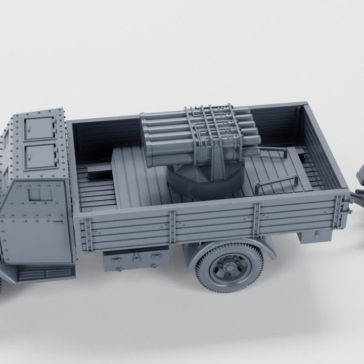 D Printable Opel Blitz With Flak Mm With Armored Cab Cm