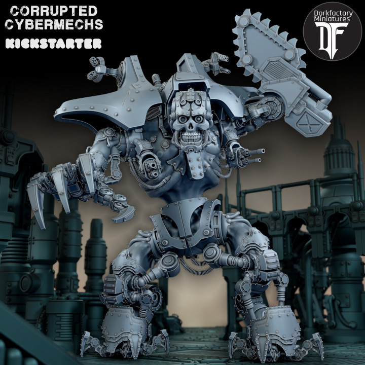 D Printable Corrupted Cybermechs Chaos In Knight Castle Titan And