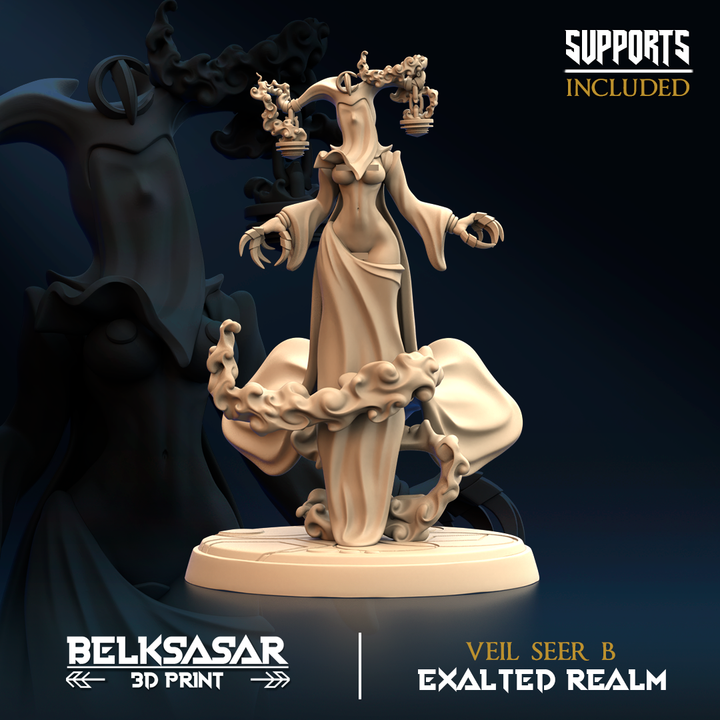 3D Printable Veil Seer B Nude And Normal By Belksasar