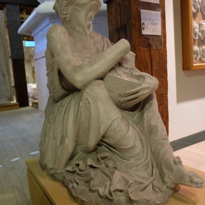 Drunken old woman clutching a lagynos at The Glyptotek Museum, Copenhagen image