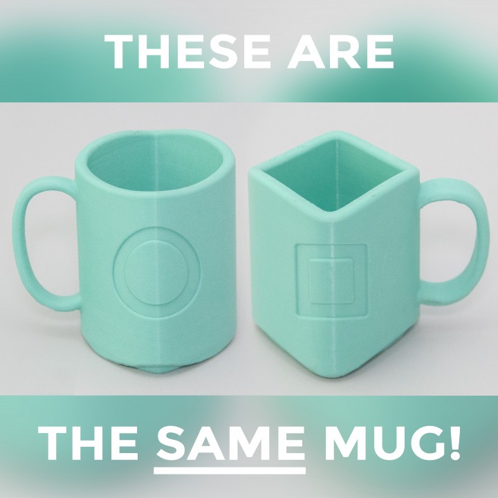 Squircle Mug // Ambiguous Cylinder Illusion image