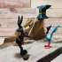 Road Runner and Wile E. Coyote from Looney Tunes print image