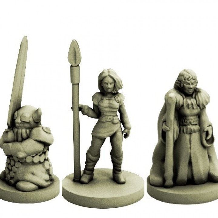 Fantasy Adventuring Party (18mm scale) image