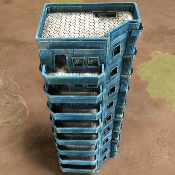 3D Printable Modular Scifi Habs (15mm scale) by Arian Croft