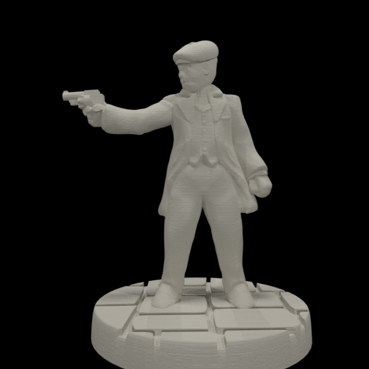 Peaky Blinder w/revolver (15mm scale) image