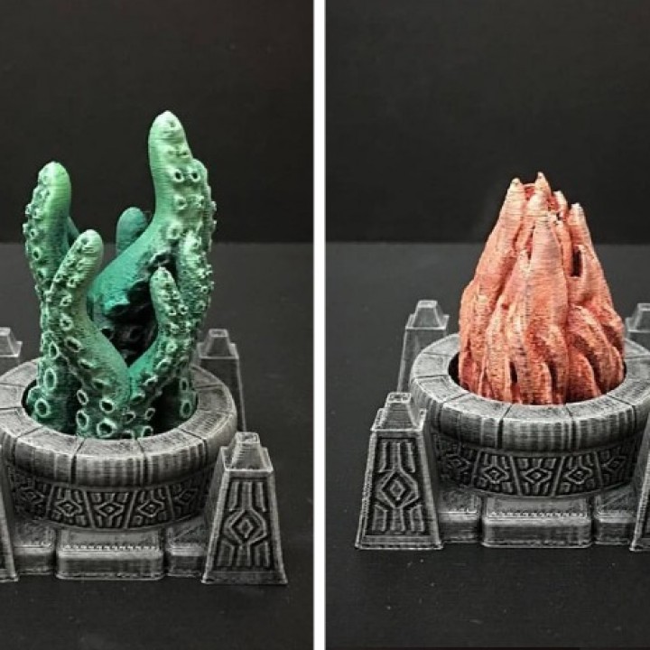 Delving Decor: Scrying Pool Alternate Inserts (28mm/Heroic scale) image