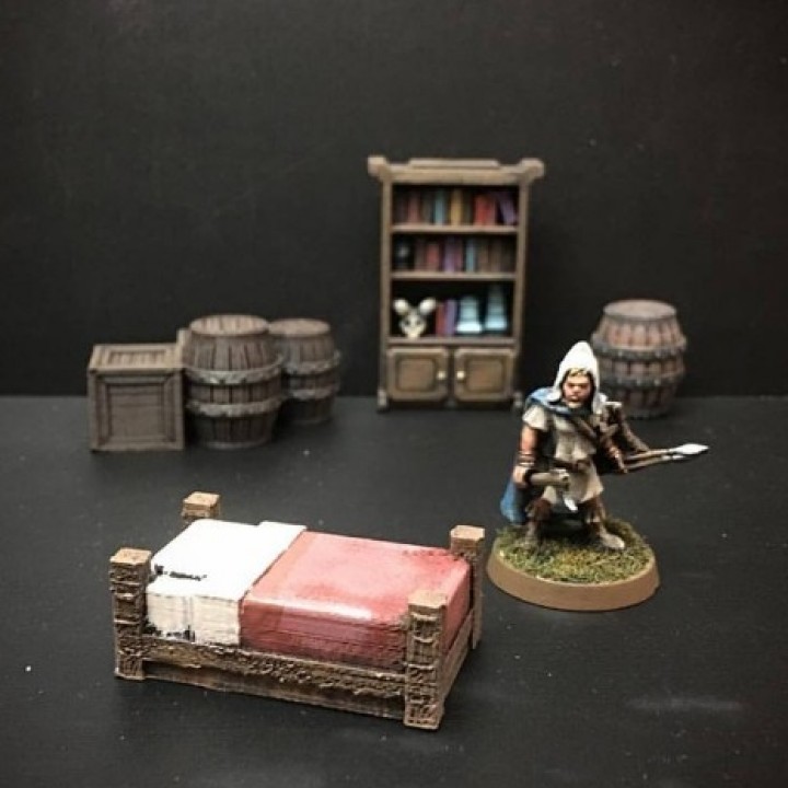 Delving Decor: Inn Bed (28mm/Heroic scale) image