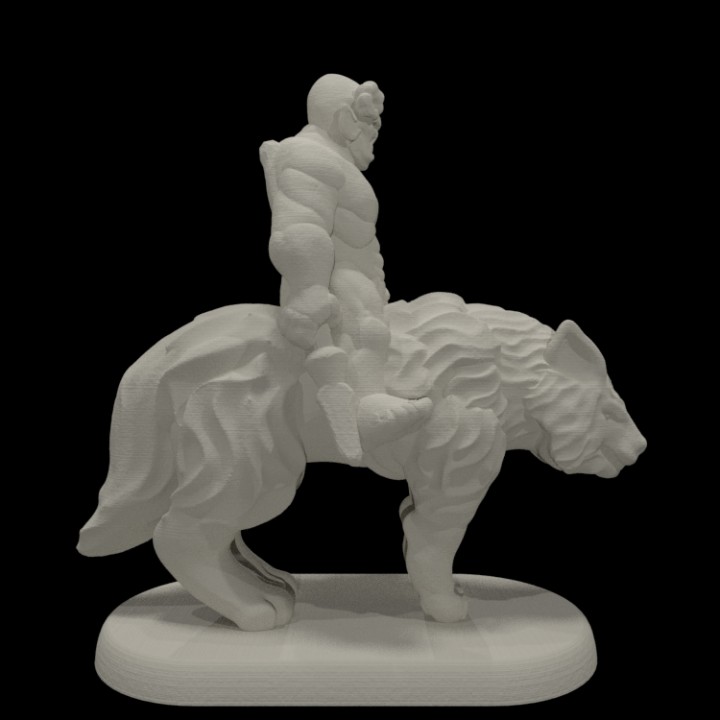 Trollspawn Wolf Rider (18mm scale) image