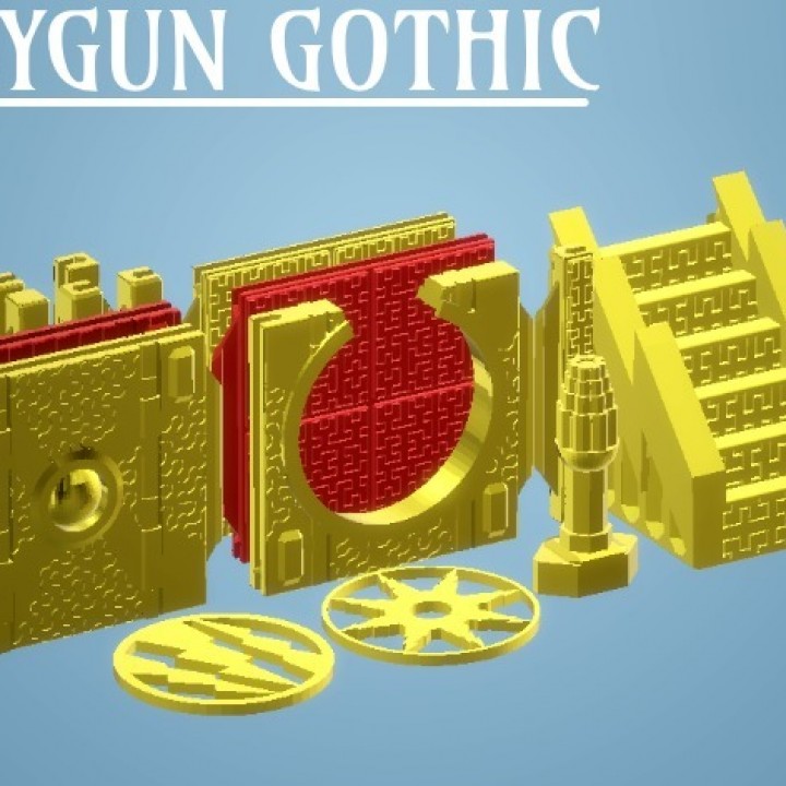 Z.O.D. Raygun Gothic Theme Bases (28mm/Heroic scale) image