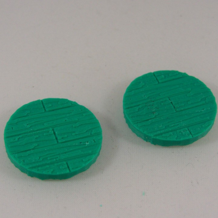 25mm Wooden Plank Base for 25-30mm Miniature Games image