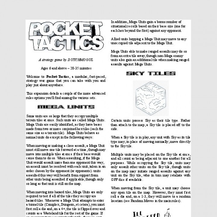Pocket-Tactics: Core Rules (Third Edition) image