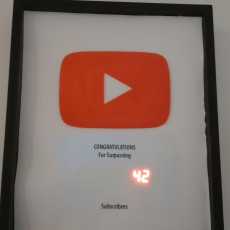 Picture of print of YouTube Play Button Pegboard Logo