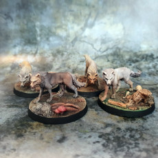 Picture of print of Wolf Pack - 3 models - PRESUPPORTED - 32mm scale