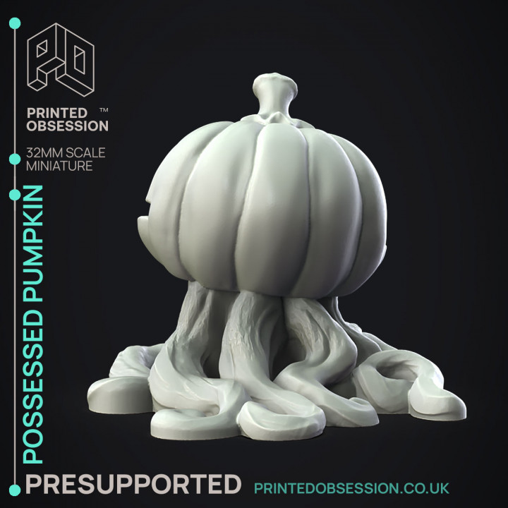 Possessed Pumpkin - Medium Monster - PRESUPPORTED - 32mm scale image