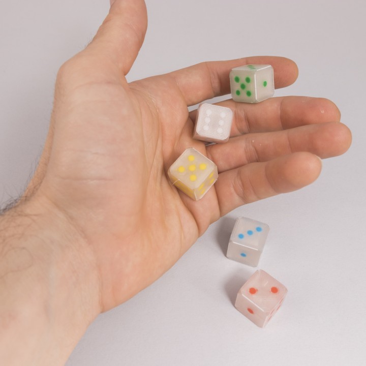 Simple 16mm Dice // Single and Dual Color image