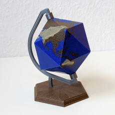 Picture of print of Icosahedron Earth // Folding Polyhedra