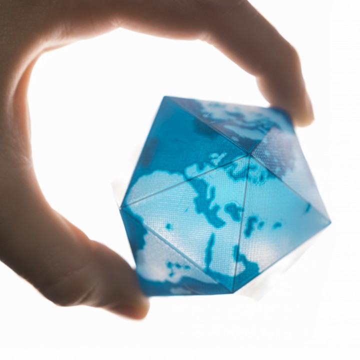 Icosahedron Earth // Folding Polyhedra image