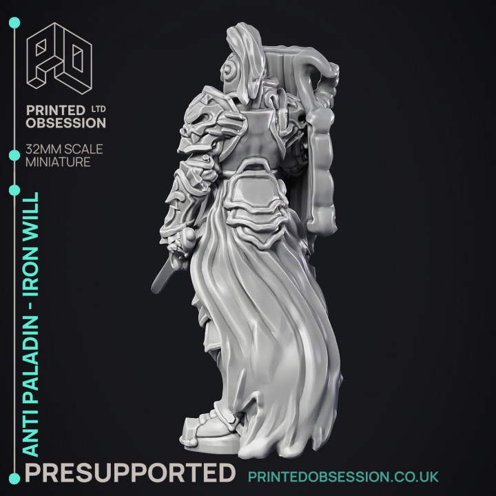 Anti Paladin - Iron Will - PRESUPPORTED - Hell Hath No Fury - Scale 32mm image
