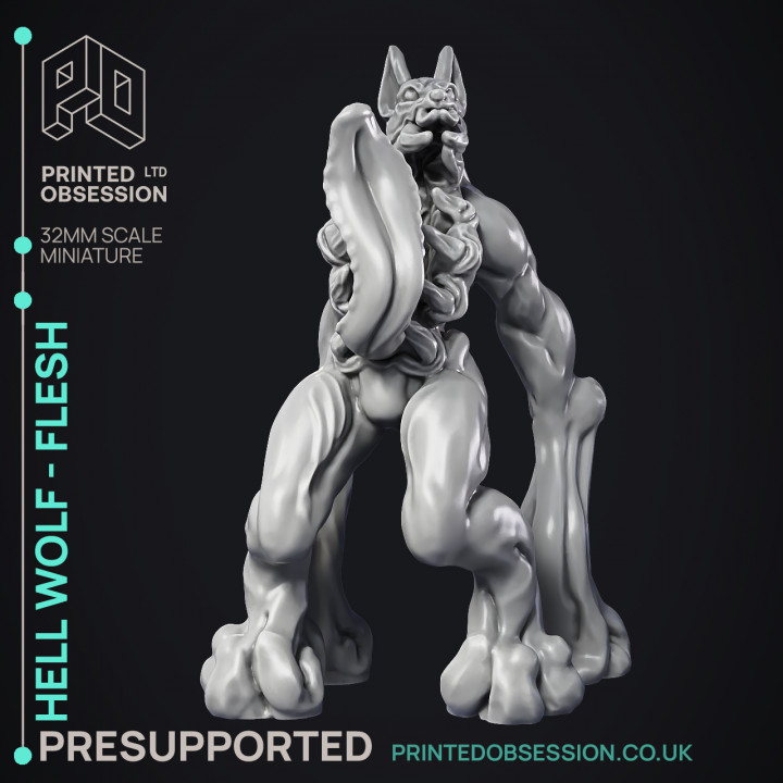Hell Wolf - Flesh - PRESUPPORTED - Hell Hath No Fury - Scale 32mm image
