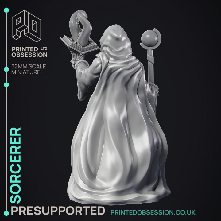 Sorcerer - Human Magic User - PRESUPPORTED - Hell Hath No Fury - 32mm Scale image