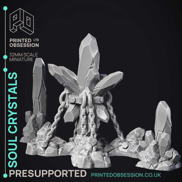 Soul Crystals - Scenery - 3 Model - PRESUPPORTED - Hell Hath No Fury - 32mm scale image