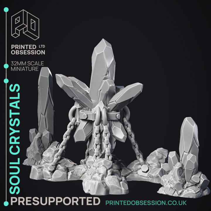 Soul Crystals - Scenery - 3 Model - PRESUPPORTED - Hell Hath No Fury - 32mm scale
