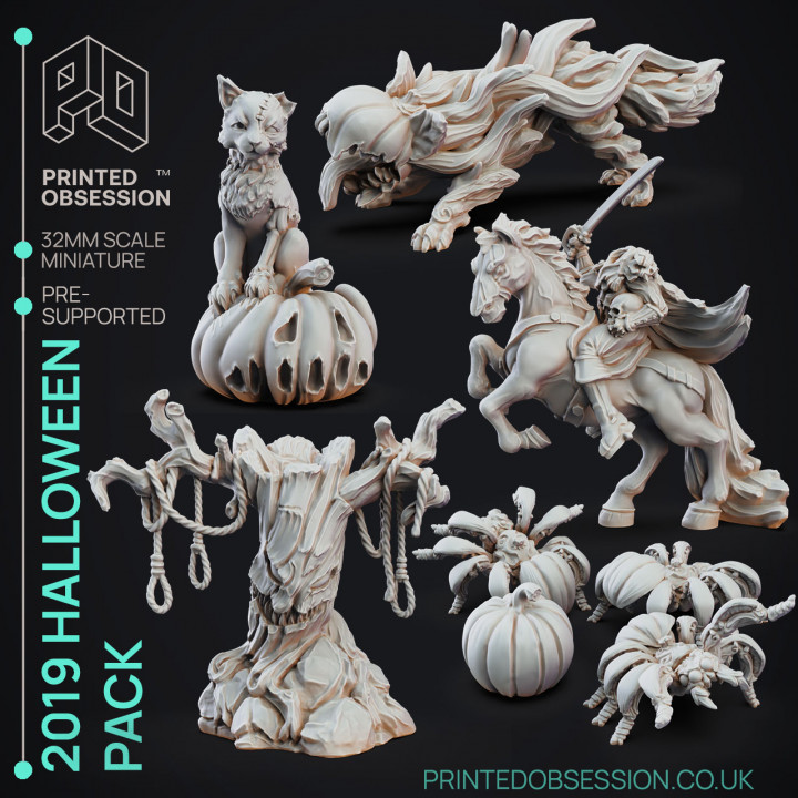 Halloween Pack - 7 Presupported Models - 32mm scale image